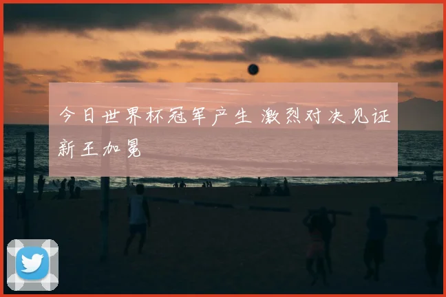 今日世界杯冠军产生 激烈对决见证新王加冕